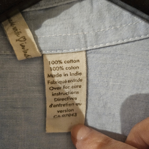 Light Blue women's button up shirt - Picture 6 of 6